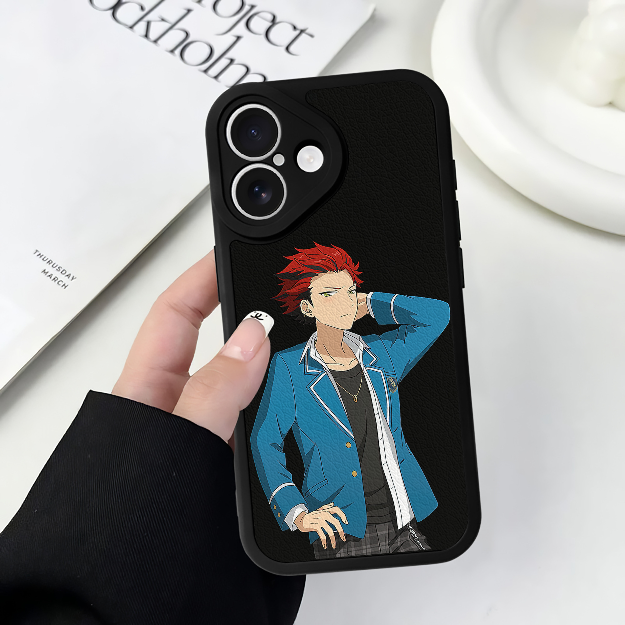 （画像用） あんさんぶるスターズ! Ensemble Stars 【iPhone 16シリーズ対応】シリコンスマホケース（レザー調） 材質：シリコン